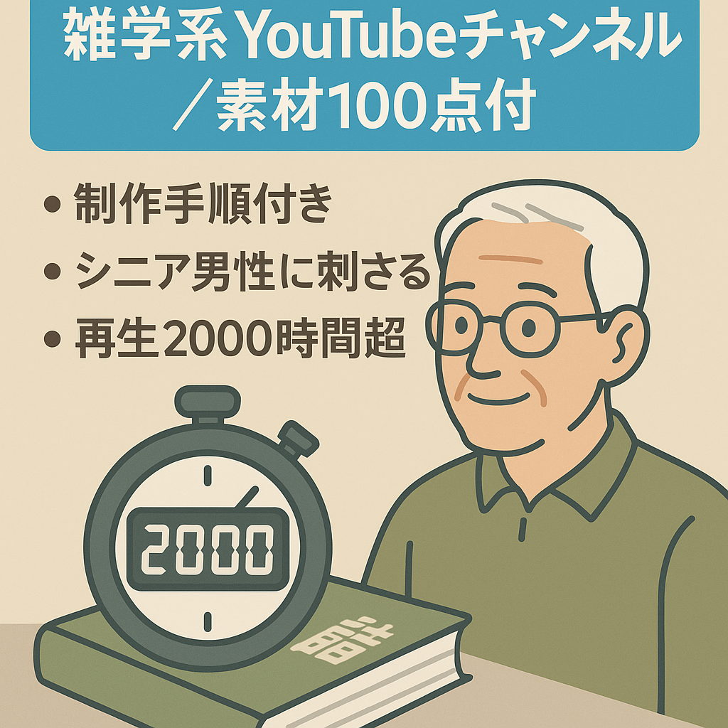 【再生時間2000時間突破！】雑学系Youtubeチャンネル！素材１００以上付き
