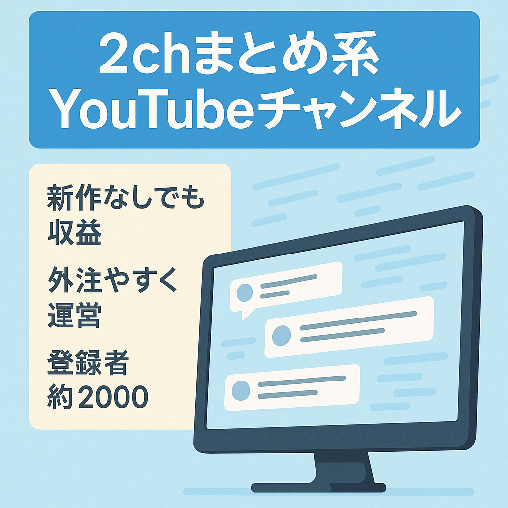 【YouTube･過去動画のみで収益13000円】2chまとめ系チャンネル