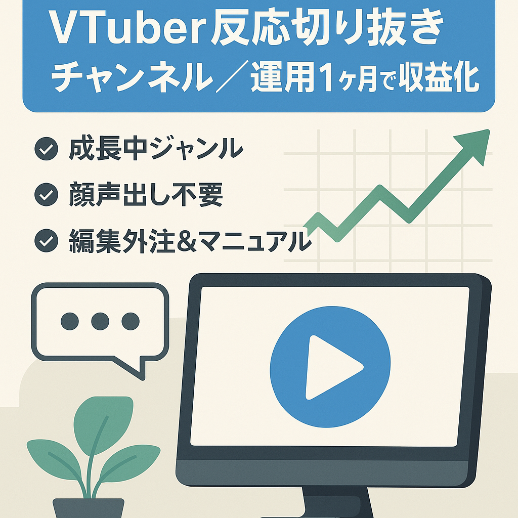 切り抜き：【運用1ヶ月で収益化】成長中ジャンルのVTuber系反応集【12月収益40万↑見込み】