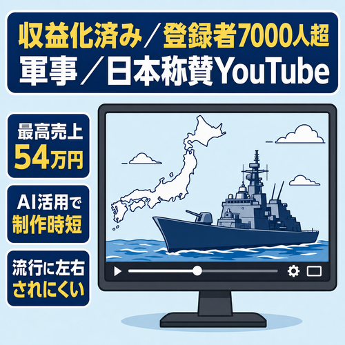 【収益化済み｜登録者7000人越え】軍事・日本称賛YouTubeチャンネル