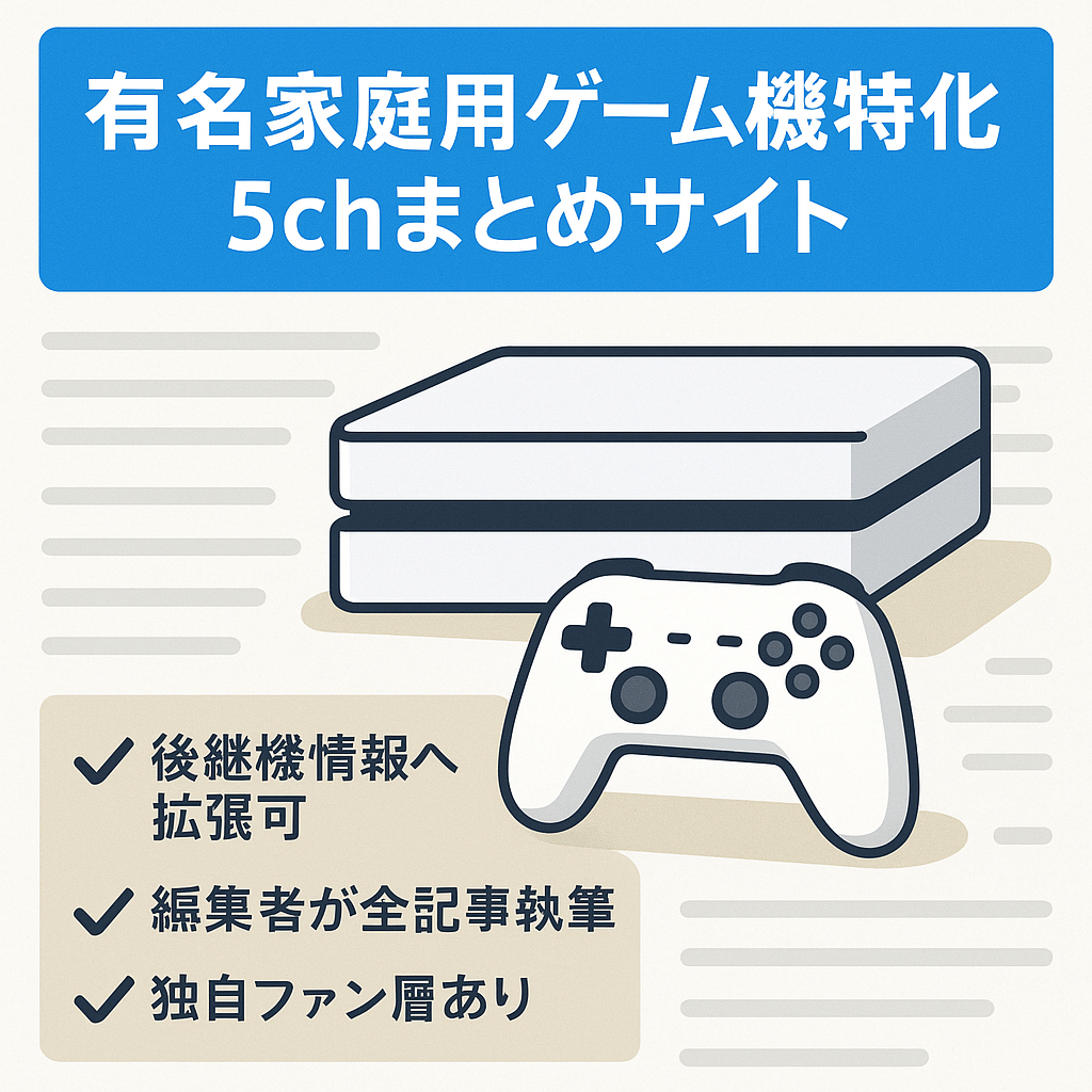 有名「CSゲーム機」特化の5chまとめサイト【次世代機発表間近】