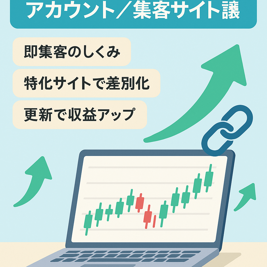 （早期売却希望）安定的な収益が見込める大手海外FXアフィリエイトアカウント譲渡（集客サイトつき）