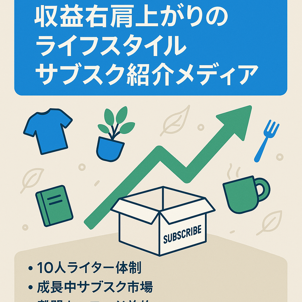 収益右肩上がりのライフスタイル・サブスクリプション商品・サービスを紹介するメディア