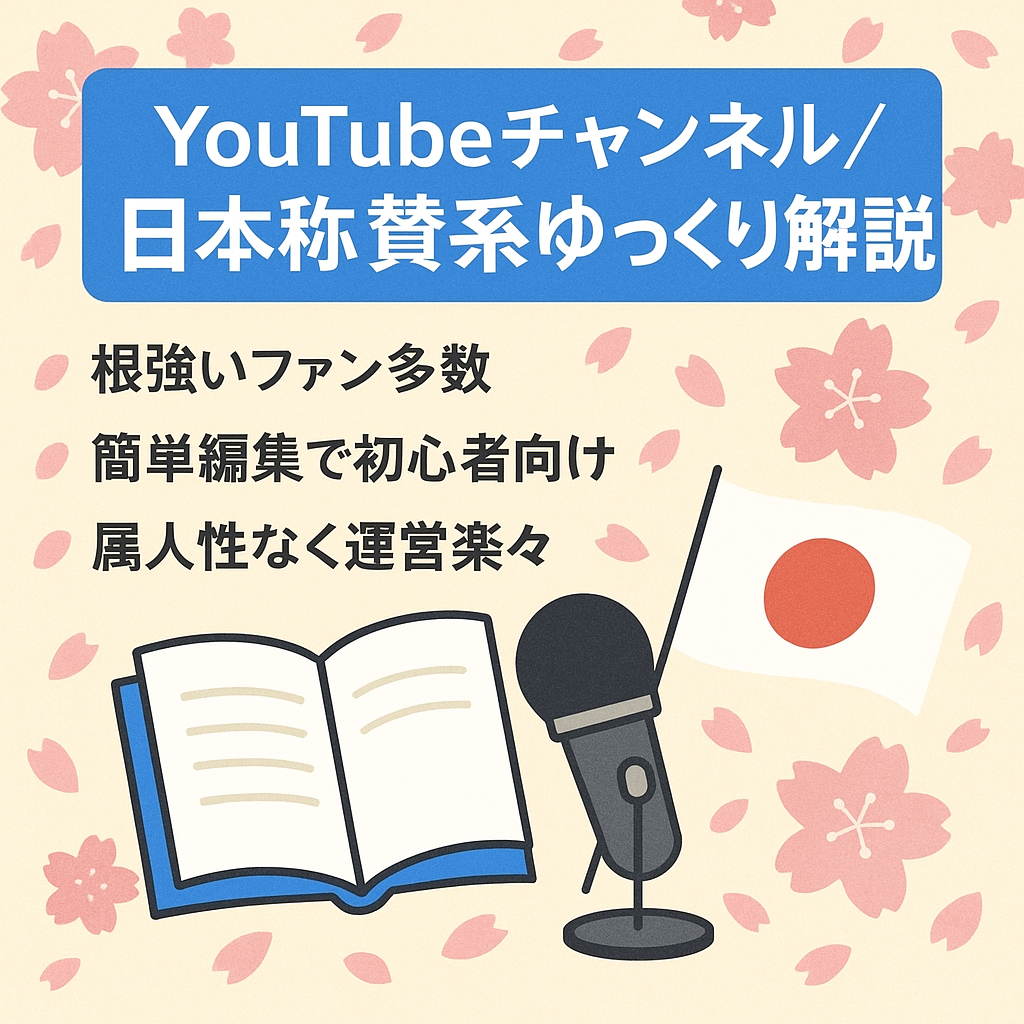 【ゆっくり解説　日本称賛系】難しい編集一切なし　月1回投稿ですが登録者24000人、現在収益化続行中