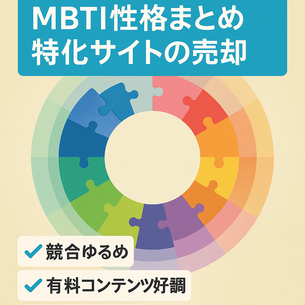 【最高PV数月３５万PV！最高月収６万】MBTIの１６個の性格をすべてまとめた特化型サイト