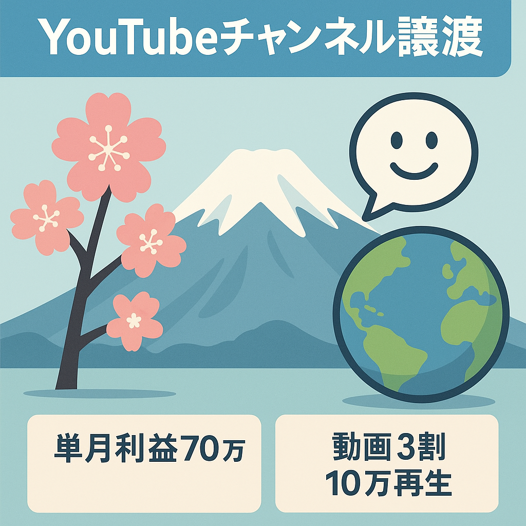 【5月利益70万！赤字月間なし！】日本の紹介・海外の反応ゆっくり解説【AI導入済！低コスト運営！Youtubeチャンネル譲渡】