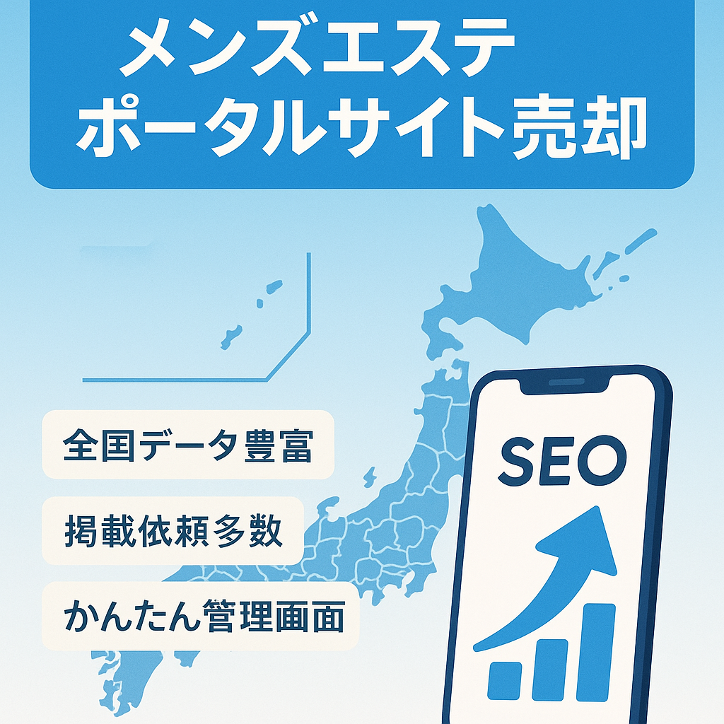 SEO上位表示あり！メンズエステのポータルサイトの売却