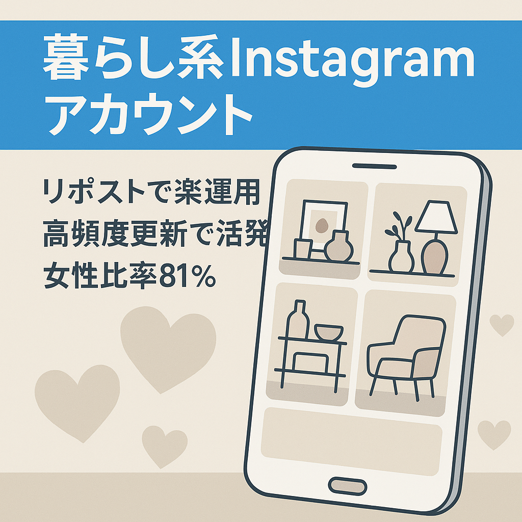 【Instagramフォロワー3300人以上】暮らしやライフスタイルのアカウント