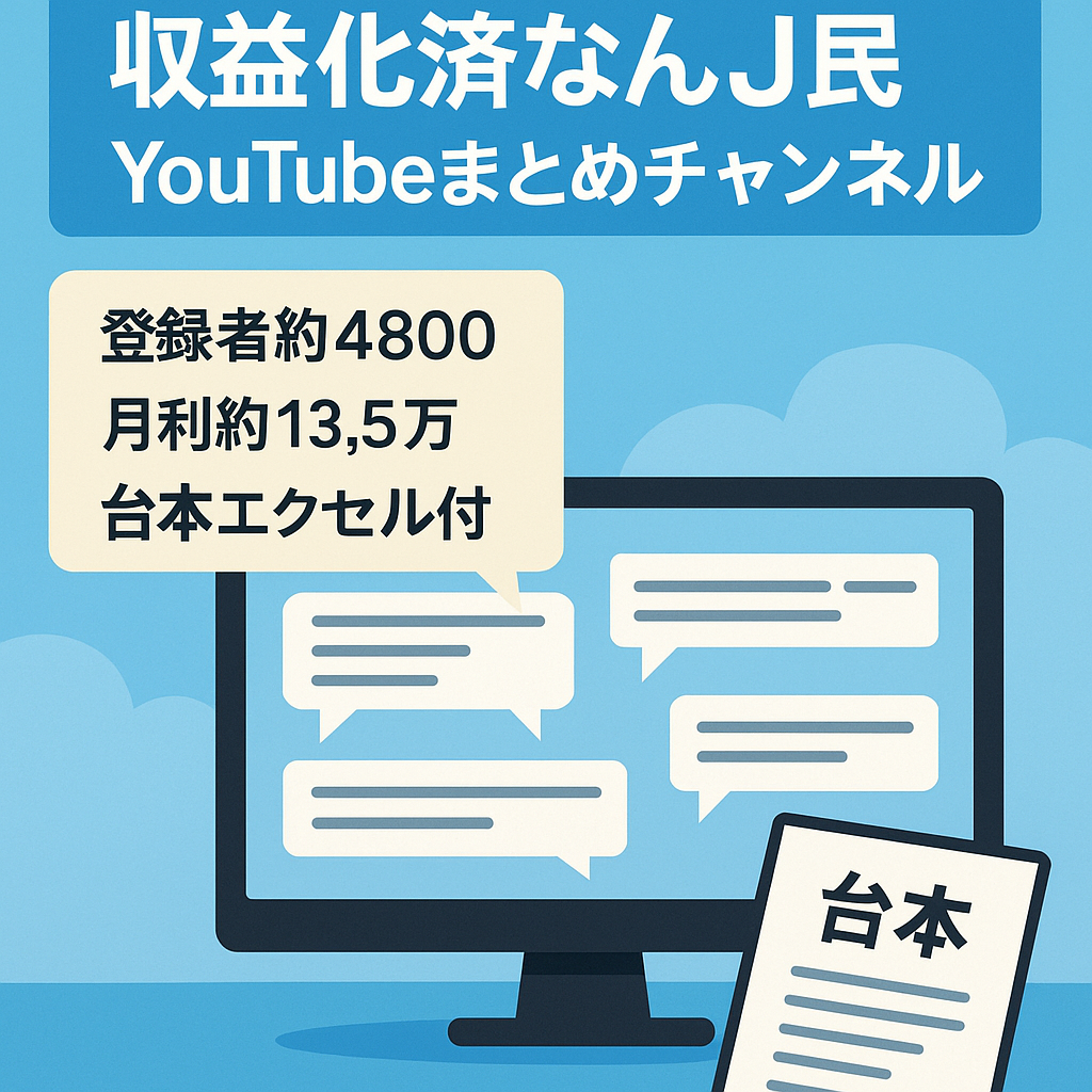 【登録者4800人、直近月利13.5万】収益化済！なんJ民Youtubeまとめチャンネル