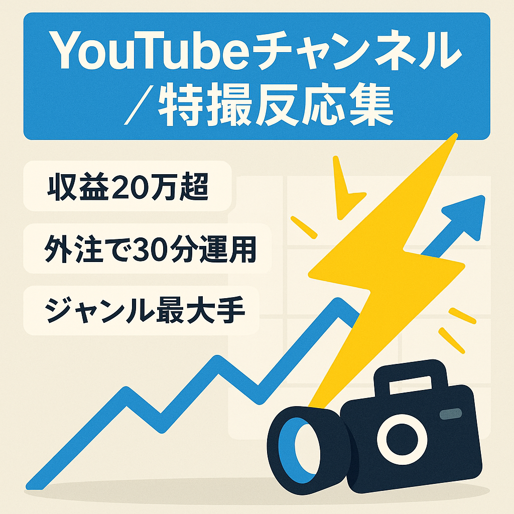 【収益右肩上がり！フル外注可】特撮系反応集　ジャンル最大手　伸びしろ抜群！
