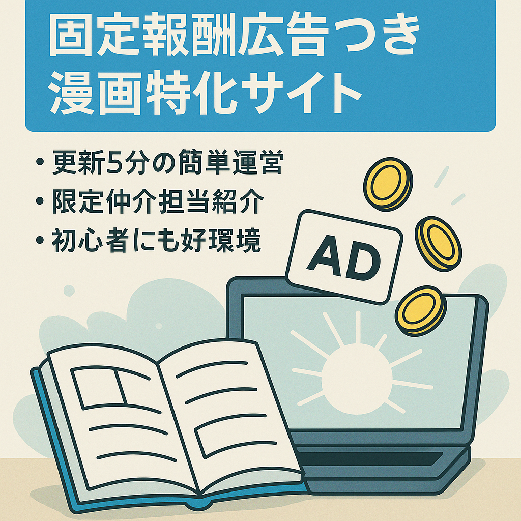 固定報酬＆クローズドASPの担当者を紹介できる漫画特化サイト