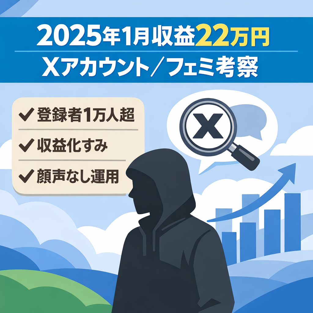 【2025年1月の収益は22万円！登録者１万人超え収益化済み】X(旧Twitter)のフェミニストの考察チャンネル【顔出し声出しなし！】