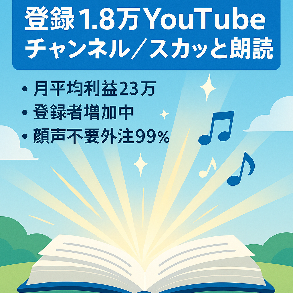【YOUTUBEch登録者1.8万人】9割外注！誰でも運営可能なスカッと系朗読ch