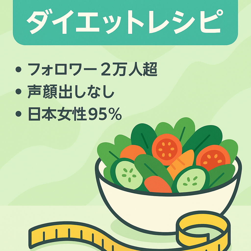 【TikTok】フォロワー2万人超え ダイエットレシピのアカウントです
