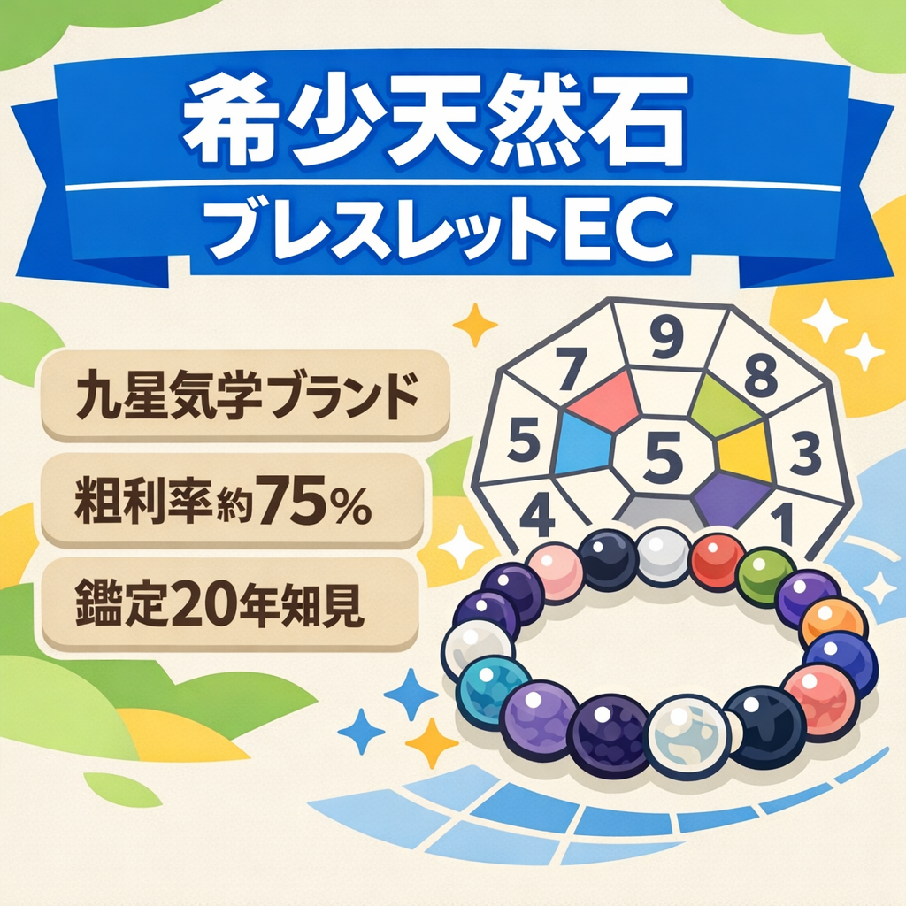【EC】希少な天然石を使ったオリジナルブレスレットの販売