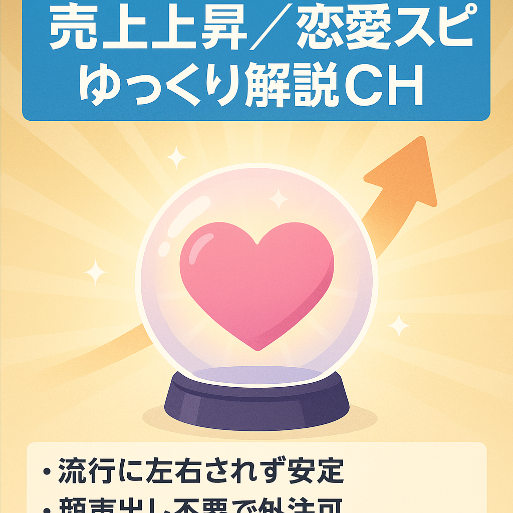 【売上右肩上がり】恋愛スピリチュアル系ゆっくり解説チャンネル【マニュアル有】
