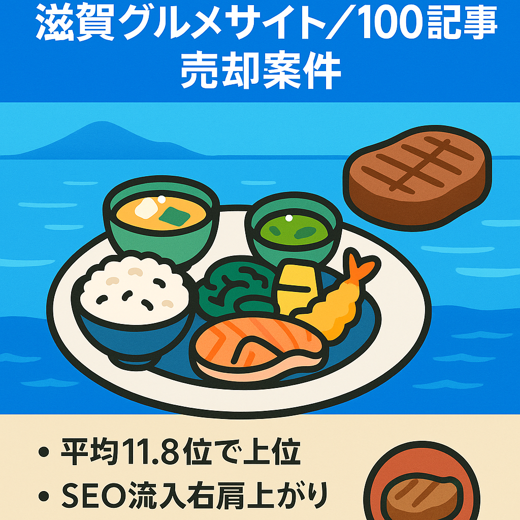 【100記事以上、平均掲載順位11.8】滋賀県の飲食店を紹介するグルメサイト｜右肩上がりで成長中