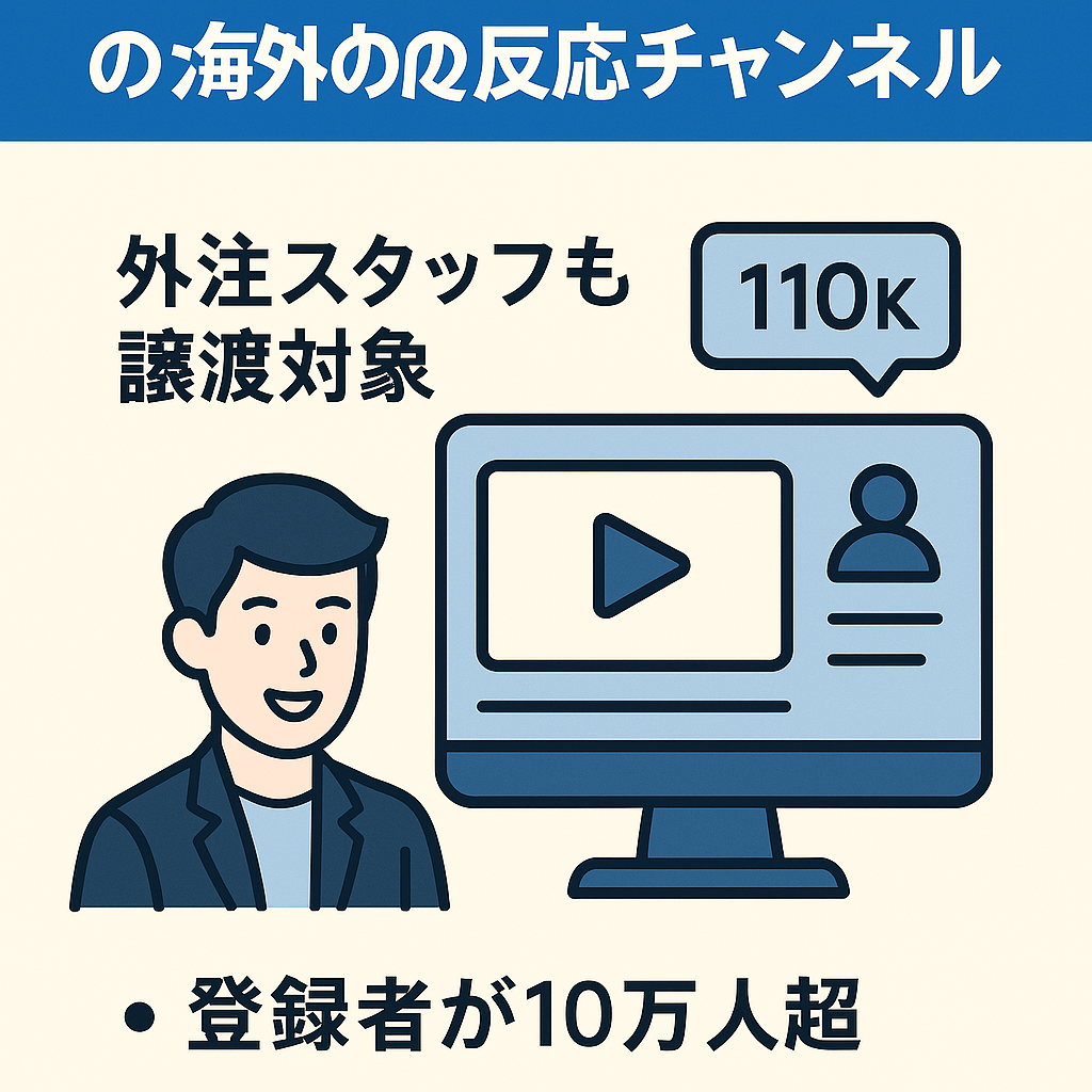 【完全外注可】YouTube登録者11万人超えの海外の反応（日本称賛系）チャンネル譲渡【ショート動画メイン】