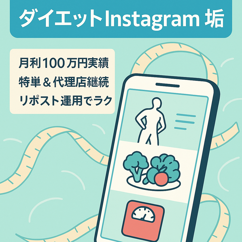 【FW35,000人超】【250万円→150万円】2022年年間売上100万円以上ダイエットInstagramアカウント