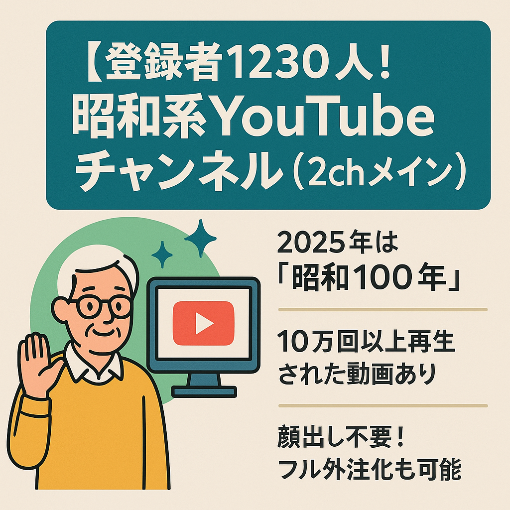 【登録者1230人！属人性ナシ！】今年激アツの「なつかしい昭和」YouTubeチャンネル（主に2chネタ）