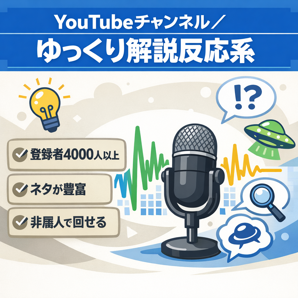 【Youtube登録者数4000人以上】ゆっくり解説・面白い話題をまとめた何でも反応系チャンネル【非属人】