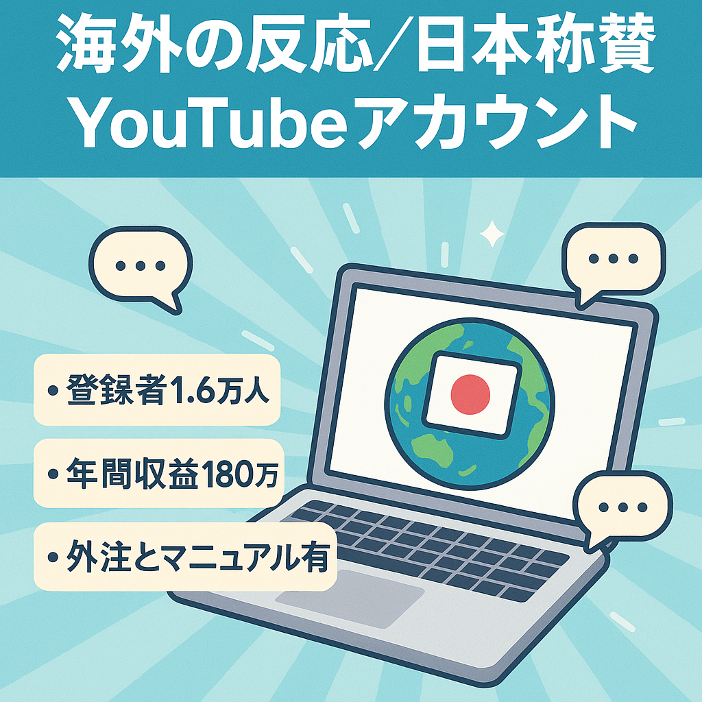 【登録者数1万5000人超】海外の反応/日本称賛ジャンル年間収益180万のYouTubeアカウント