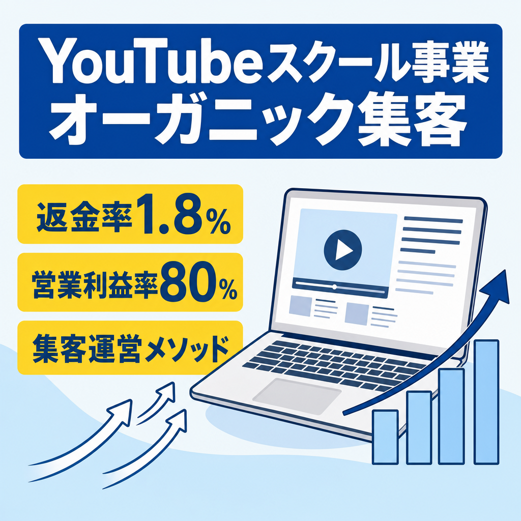 【営業利益率80%】YouTubeスクール事業(X・YouTubeでオーガニック集客)
