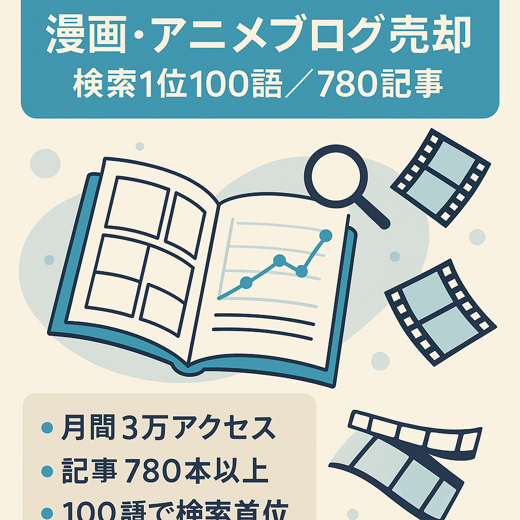 【780記事以上】掲載順位1位100キーワード以上の漫画・アニメブログ