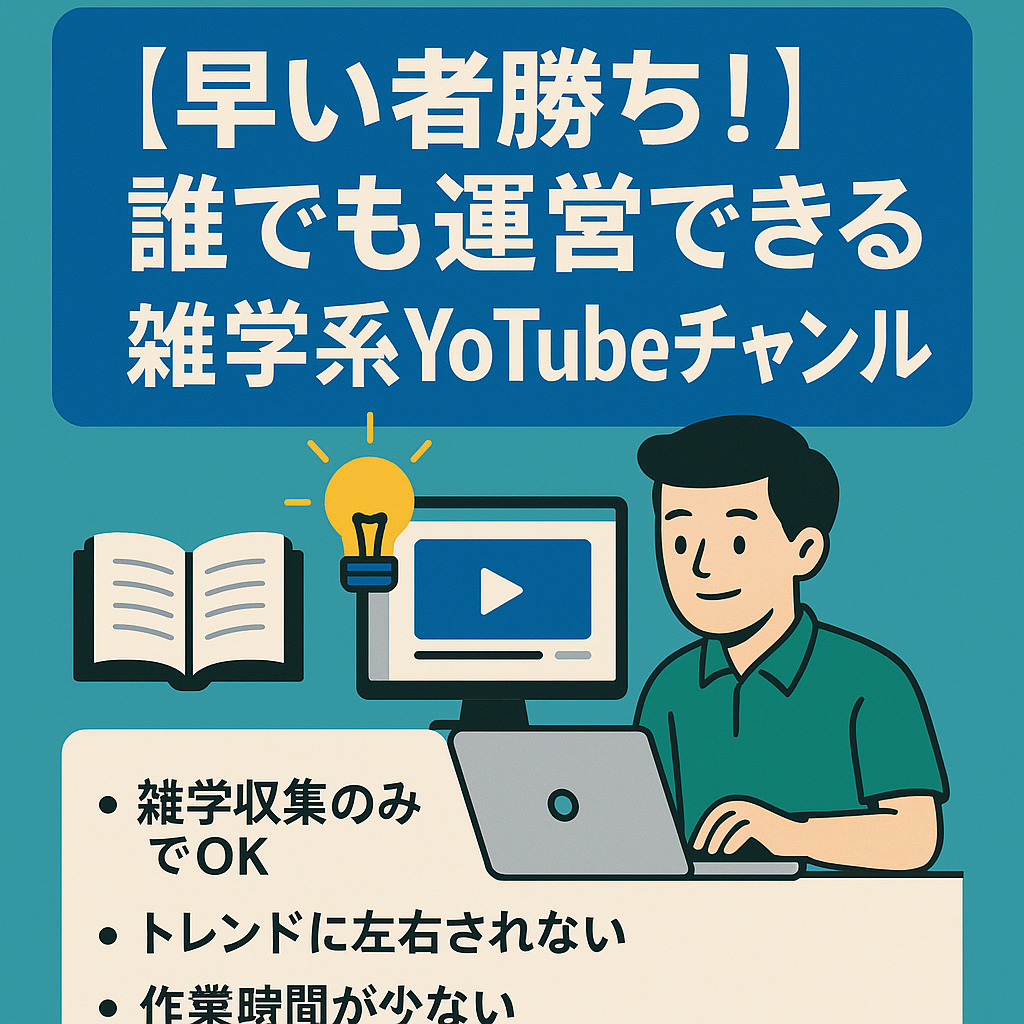 【早い者勝ち！】誰でも運営可能な雑学系チャンネル【YouTube登録者3000人越え】