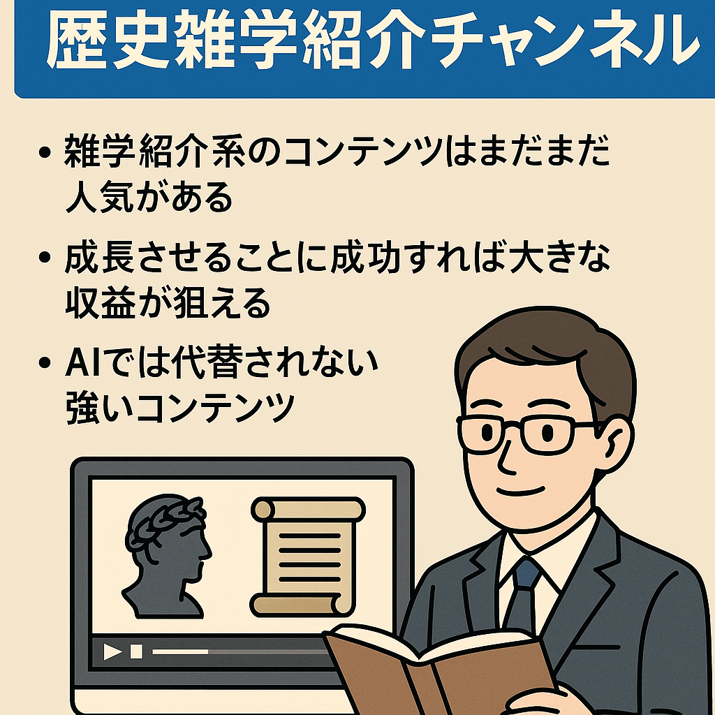 チャンネル登録者1000人越え　歴史雑学紹介チャンネル