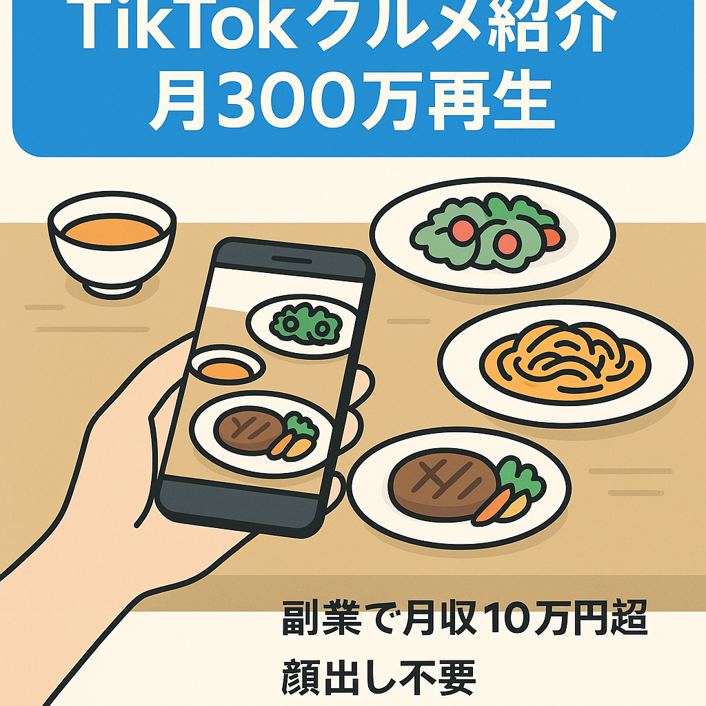 【 TikTok グルメ紹介 】フォロワー6000以上　 月300万再生以上
