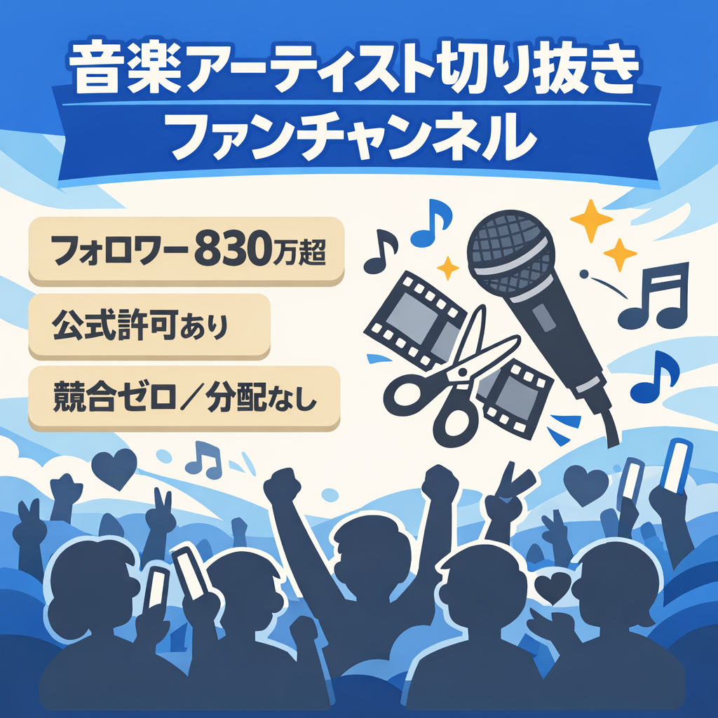 切り抜き：総フォロワー数830万人超の音楽アーティストのファンch
