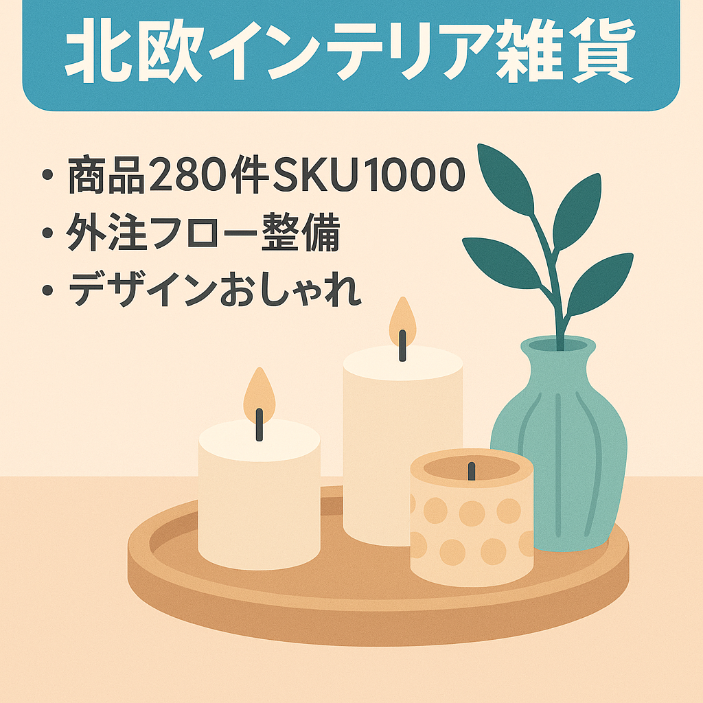 【すぐに運用可能】北欧系インテリア雑貨の無在庫ECサイト【Shopify・Instagramアカウント】