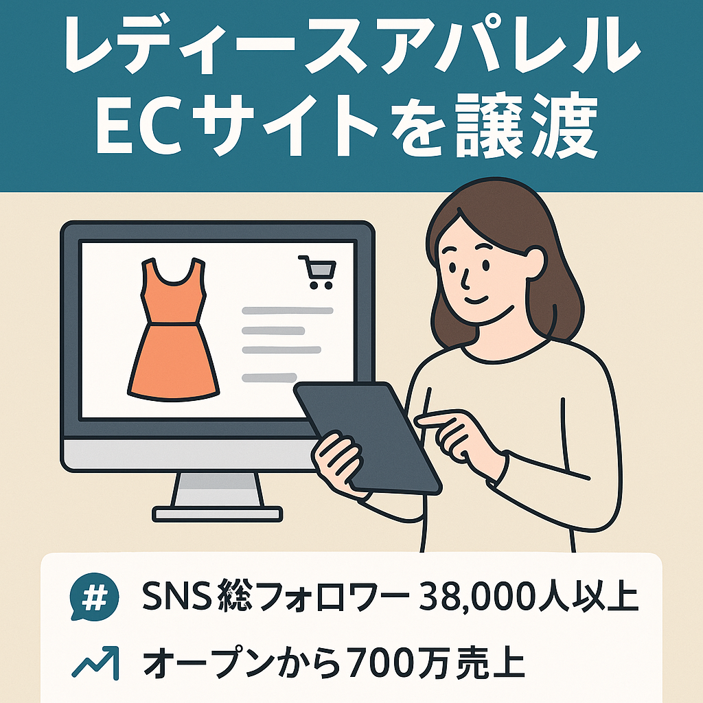 【3ヶ月で660万】レディースレディースアパレルECサイトを譲渡します