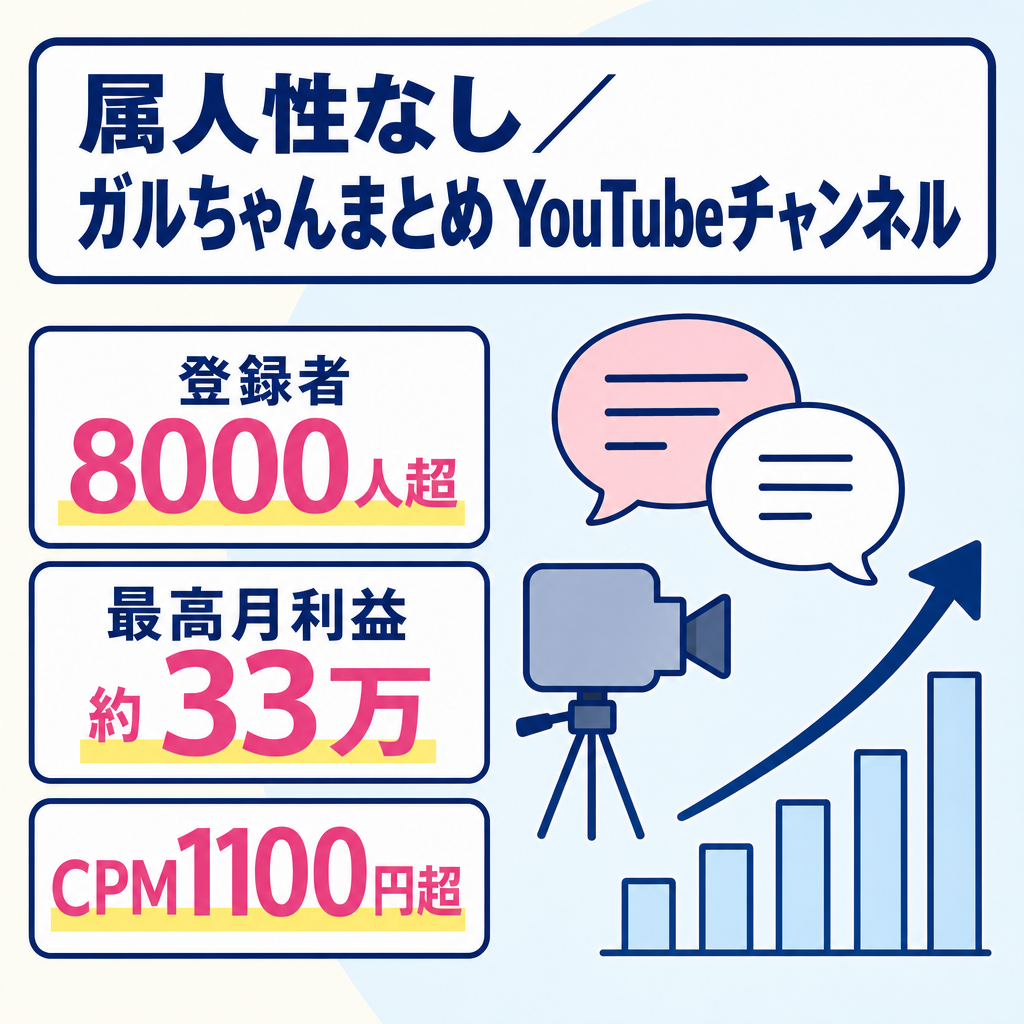 【収益化済み！登録者8000人超え！】ガルちゃんまとめYouTubeチャンネル【属人性なし】