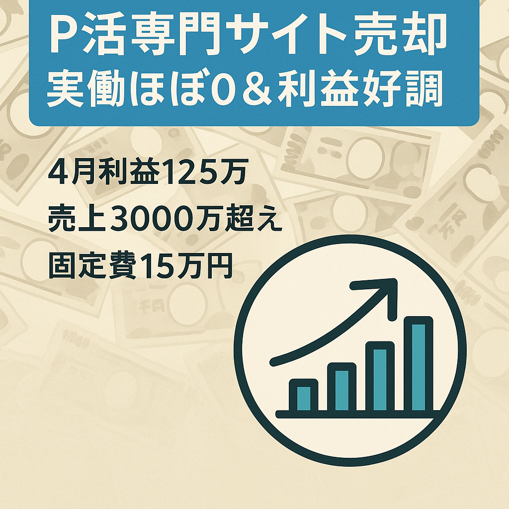 ※5月利益予想70万前後※2024年4月売上＆利益125万【P活専門のサイト】実稼働はほぼ案件交渉と売上管理のみ！