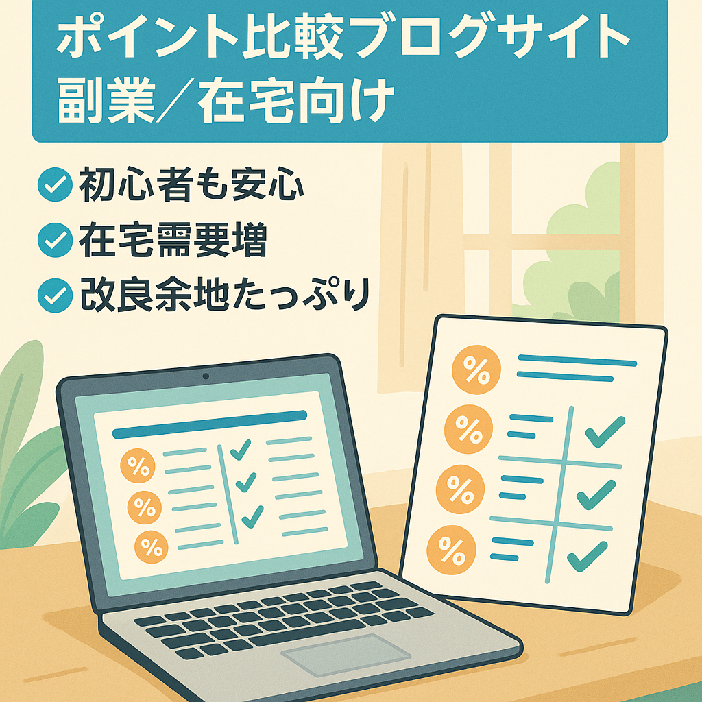 【アフィリエイト初心者に最適】比較ブログサイト 在宅ワーク 副業 ポイントサイト