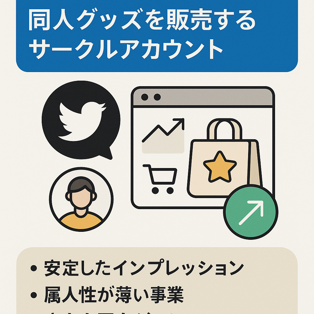 【X(旧Twitter)フォロワー1万以上・連携ECは月商100万円以上】同人グッズを販売するサークルアカウント