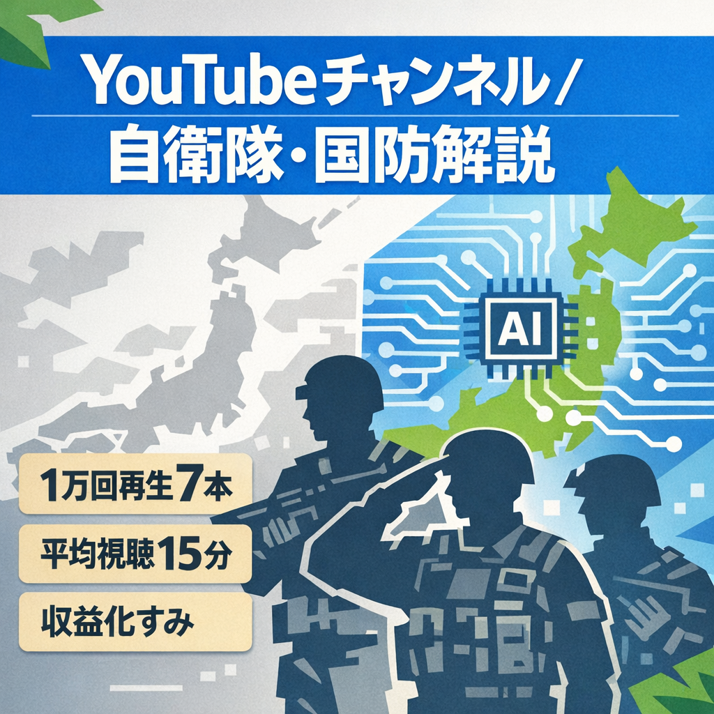 【１万回以上再生7本】【収益化済み】日本称賛系、高齢者に非常に強い自衛隊解説／AIで描く国防・地政学シミュレーション！【属人性なし】