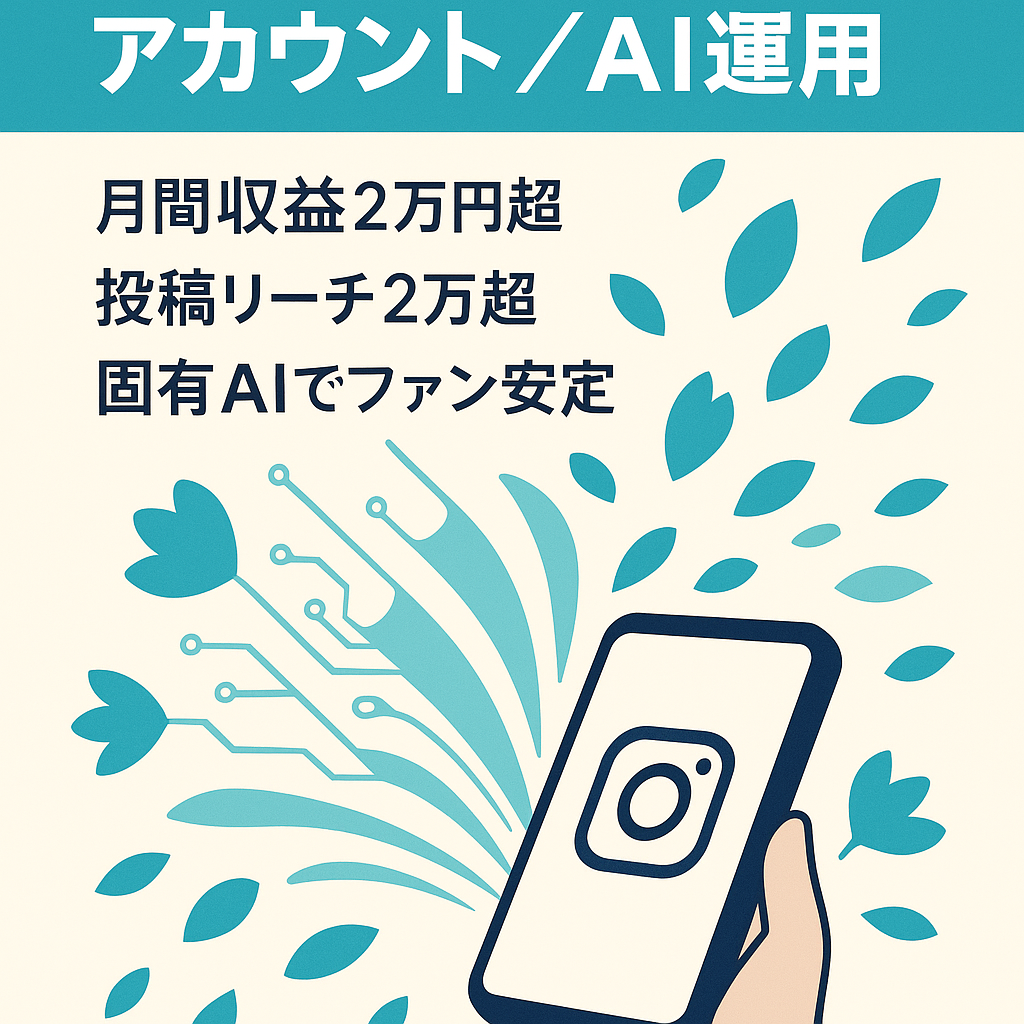 【フォロワー2,300人】InstagramでAIモデル運用。月間10万リーチ！