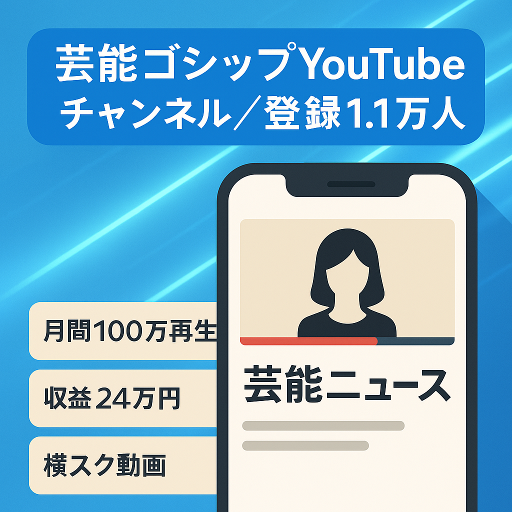【チャンネル登録者11000人over】情報集約型横スクロール動画のYouTubeチャンネル【8月の収益24万円】