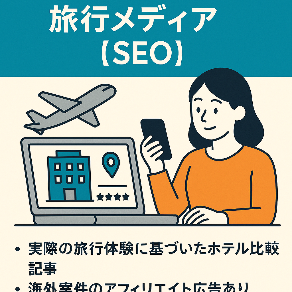 ホテル予約サイト・eSIMに特化した旅行メディア【SEO】