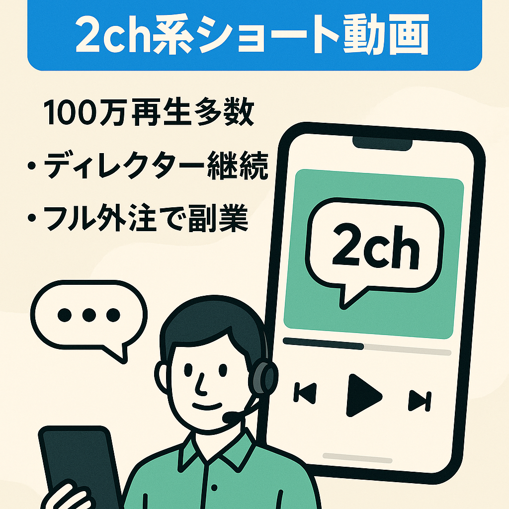 【YouTube✕アフィリエイト】2ch系ショート動画【フル外注運用】