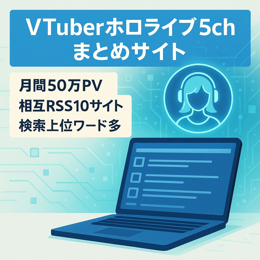 【記事作成簡単！】今話題のvtuberホロライブの5chまとめサイト