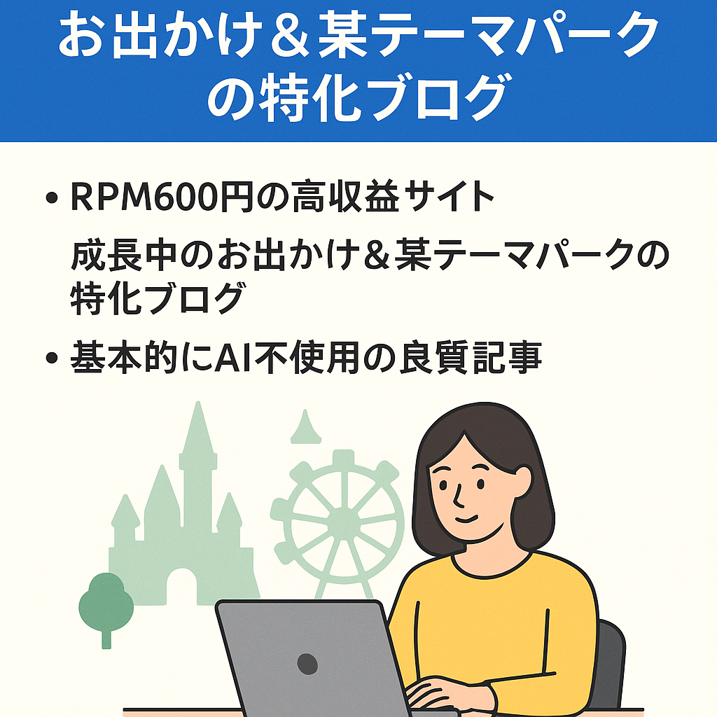 【7月は約5万円】お出かけ＆某テーマパークの特化ブログ【RPM600超え】