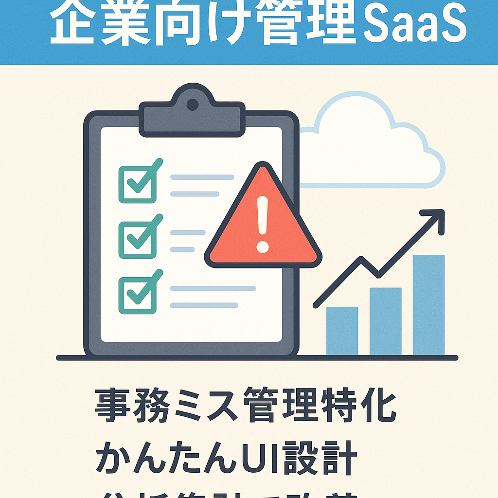 企業向けの事務ミス（インシデント）管理・共有SaaSアプリケーション
