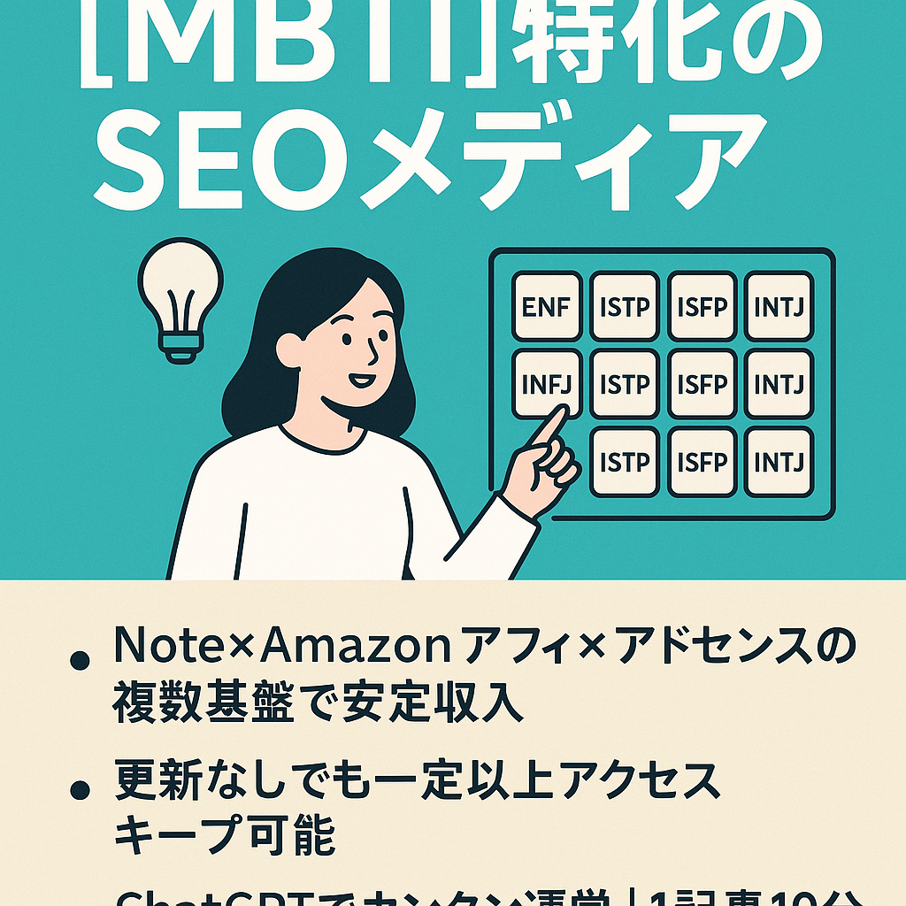 今話題のMBTI（16タイプ性格診断）特化のSEOメディア | 月間35万PV超