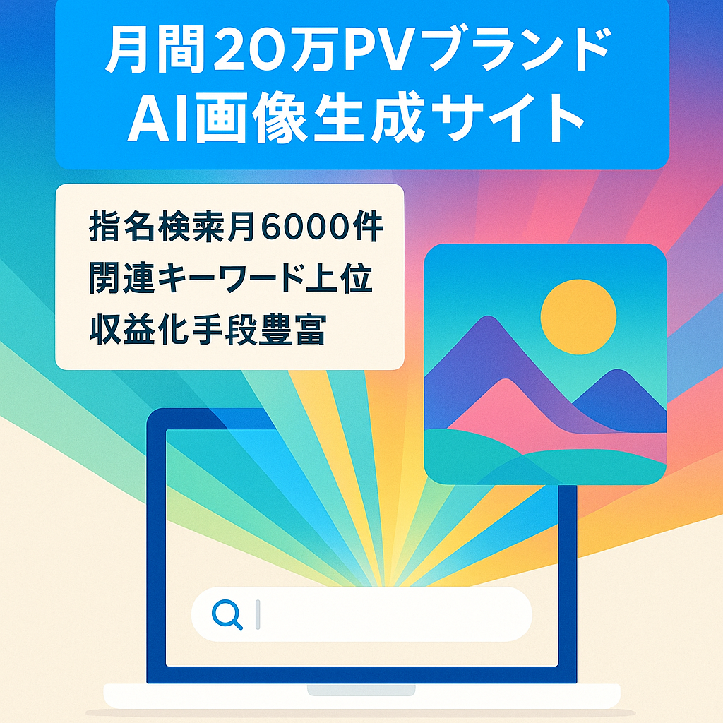 【20万PV/月】指名検索から流入多数の“ブランド力”があるAI画像生成サイト
