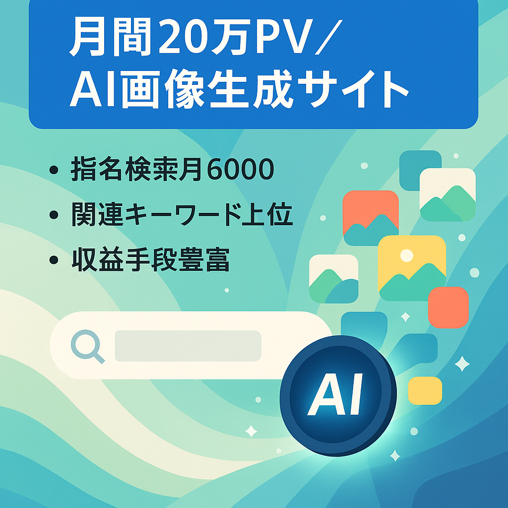 【20万PV/月】指名検索から流入多数の“ブランド力”があるAI画像生成サイト