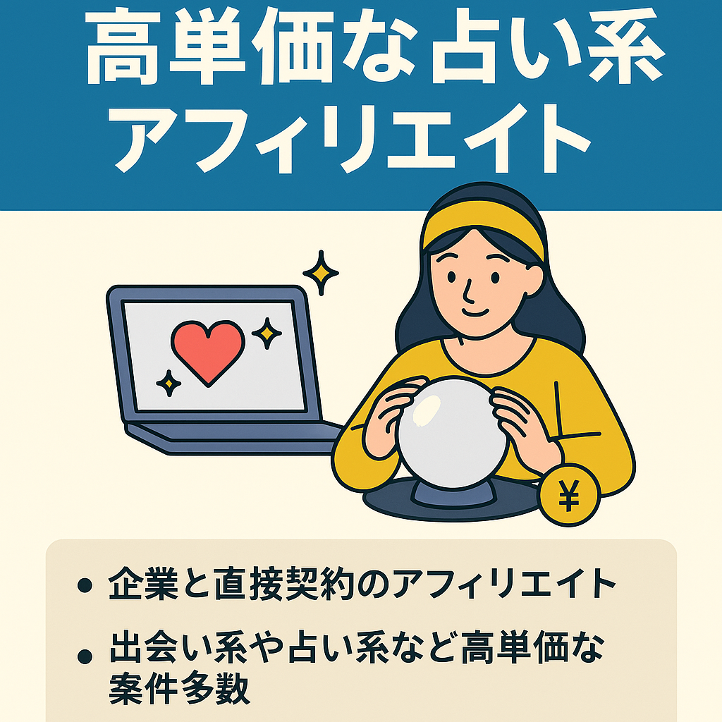 【占い特化】高単価な占い系や出会い系のアフィリエイト